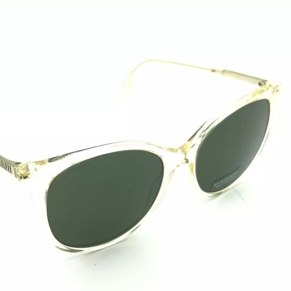 BURBERRY B 4333 3852/71 Women's Clear Round Sunglasses Green Lens 55-17 140 - Picture 1 of 3